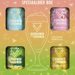 Gebrouwen door Vrouwen Cadeauverpakking met Glas