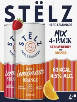 STËLZ Hard Lemonade Strawberry Orange 4-pack